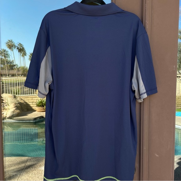 NFL Team Apparel Seattle Seahawks Navy/Action Green Logo Polo XL - Picture 7 of 11